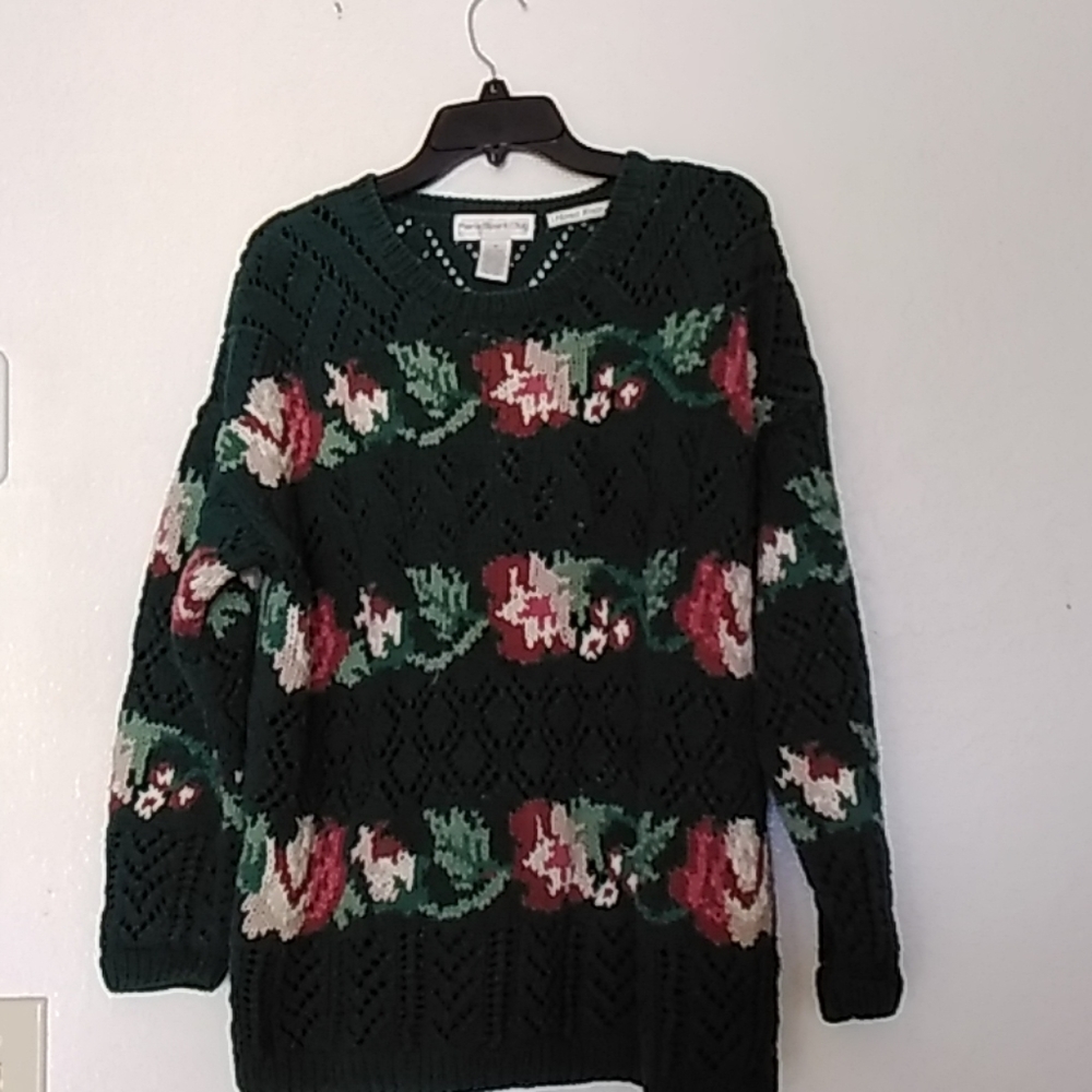 Vintage Paris Sport Club  Hand Knitted Sweater.